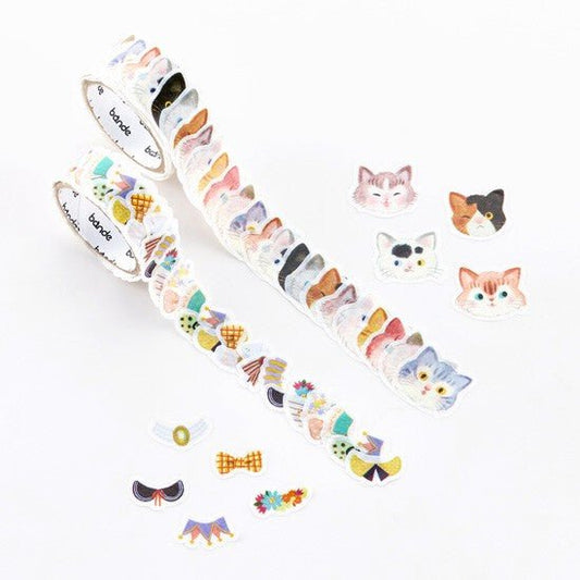 bande Washi Tape Roll Sticker Okegae Cat - Note and Nib