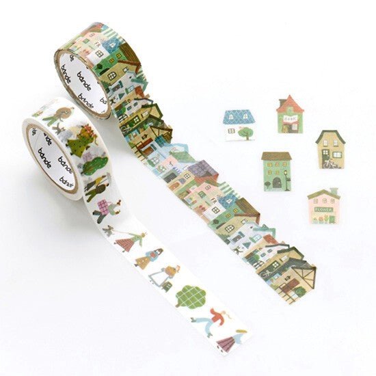 bande Washi Tape Roll Sticker Yasashisa Colour City - Note and Nib