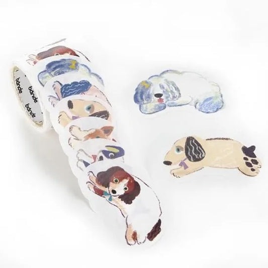 bande Washi Tape Writable Roll Sticker Running Dog