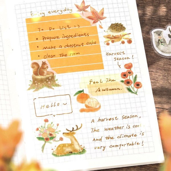 BGM Planner Stickers - Forest of Warmth Collection - Note and Nib