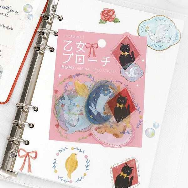 BGM Planner Stickers - Maiden Brooch Collection - Note and Nib