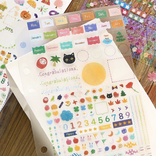 BGM Planner Stickers Sheet sticker 6 - types - Note and Nib