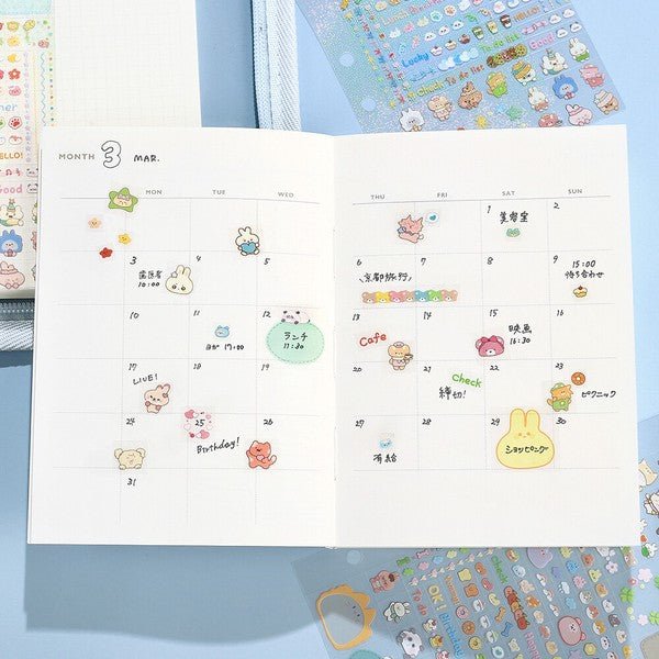 BGM Planner Stickers Sheet sticker 6 - types - Note and Nib