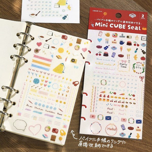 BGM Planner Stickers Sheet sticker 6 - types - Note and Nib