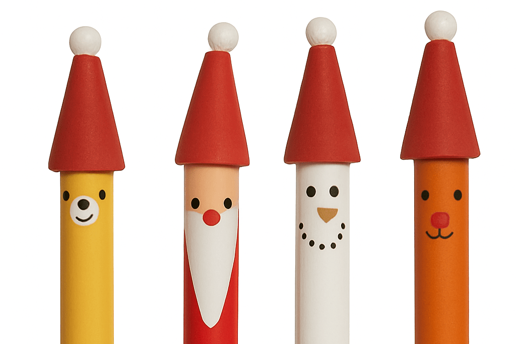 Christmas Characters Pencils (4 Pencils in one pack) - Note and Nib