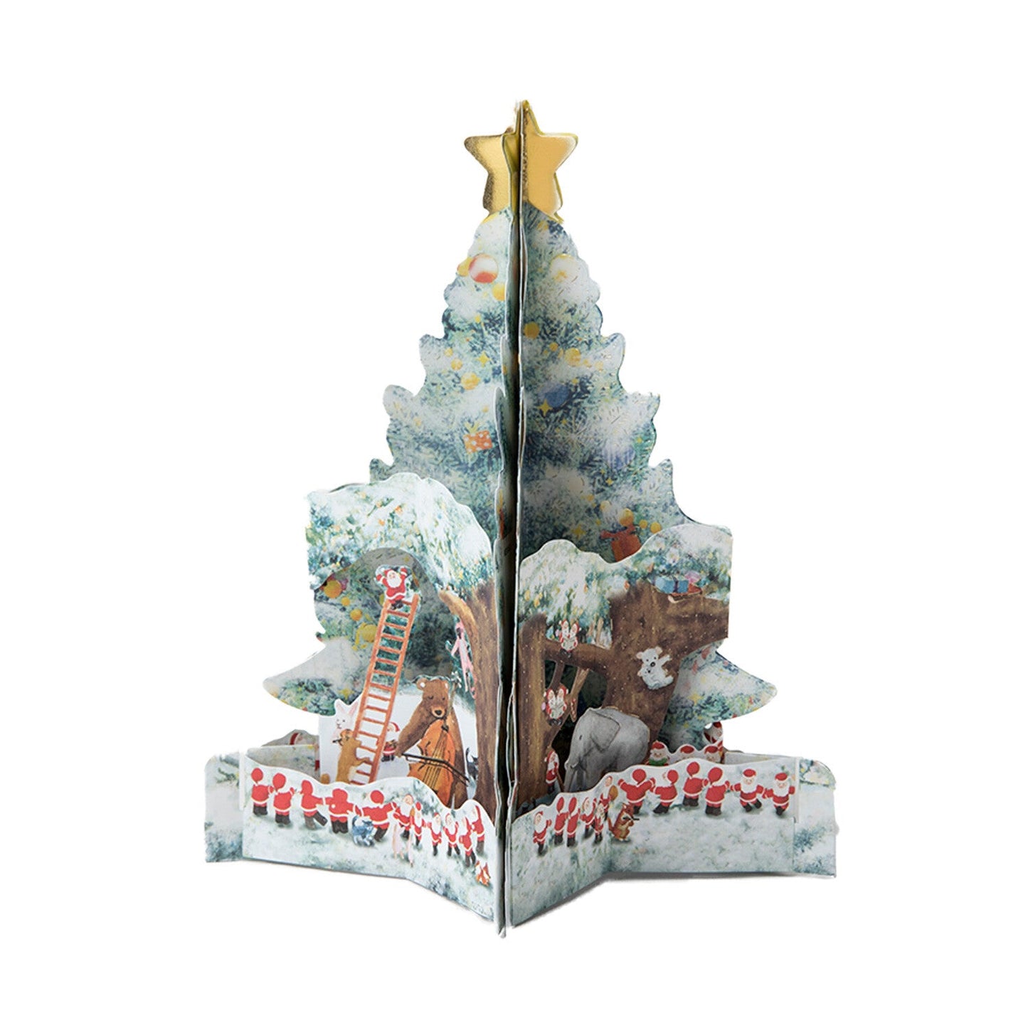 Christmas Greeting Card Forest Music Band - Note and Nib