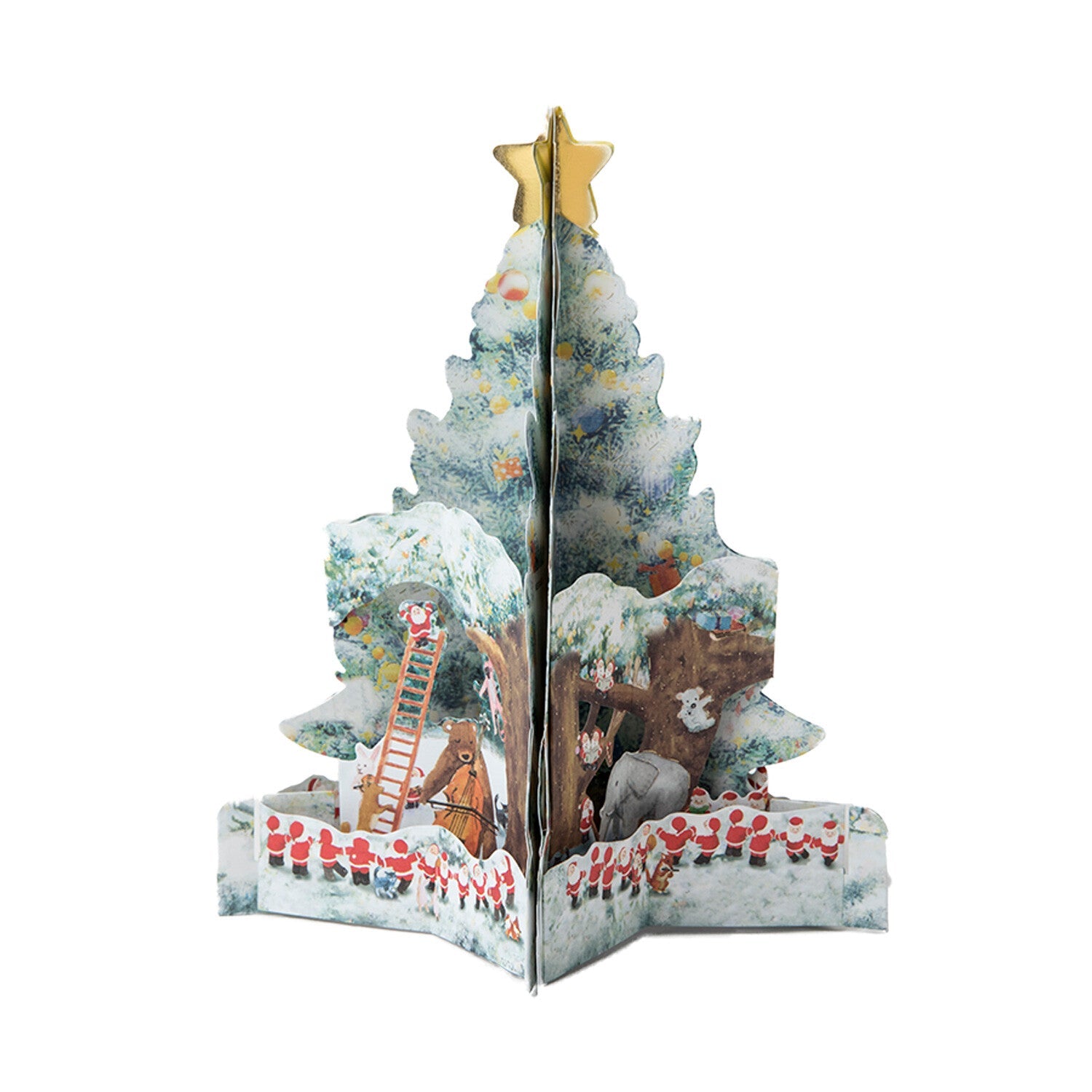 Christmas Greeting Card Forest Music Band - Note and Nib