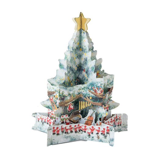 Christmas Greeting Card Forest Music Band - Note and Nib