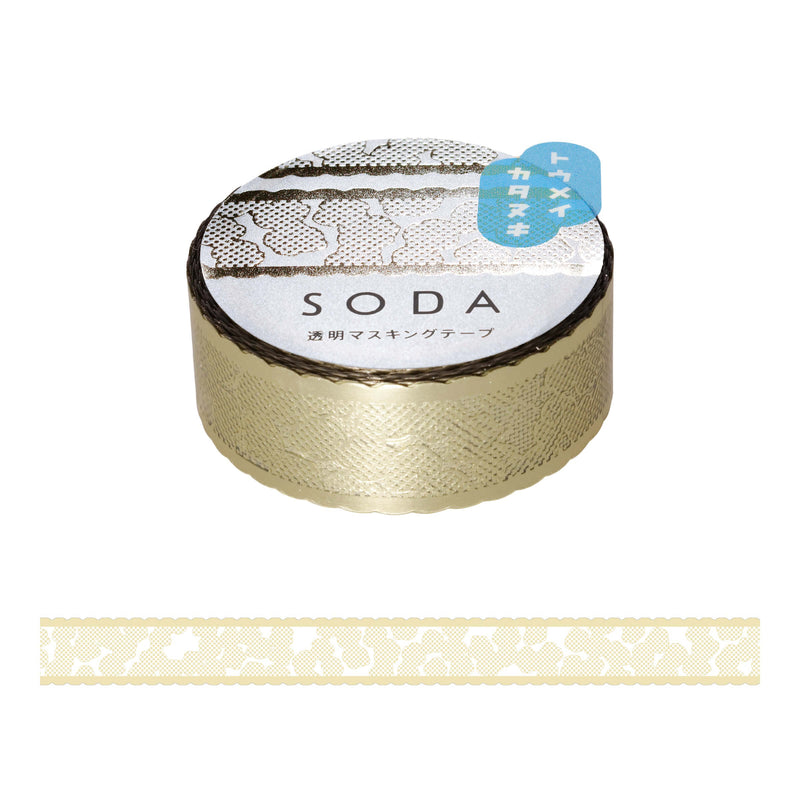SODA レースリボン（ホワイトゴールド箔×型抜き）