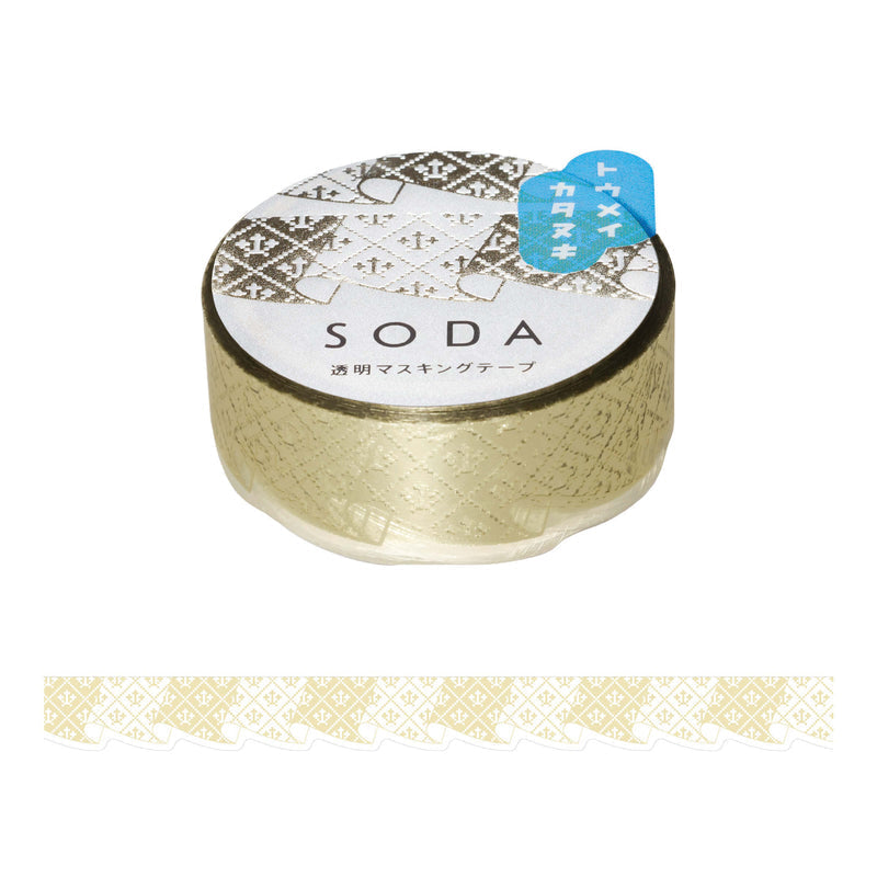 SODA カーテン（ホワイトゴールド箔×型抜き）