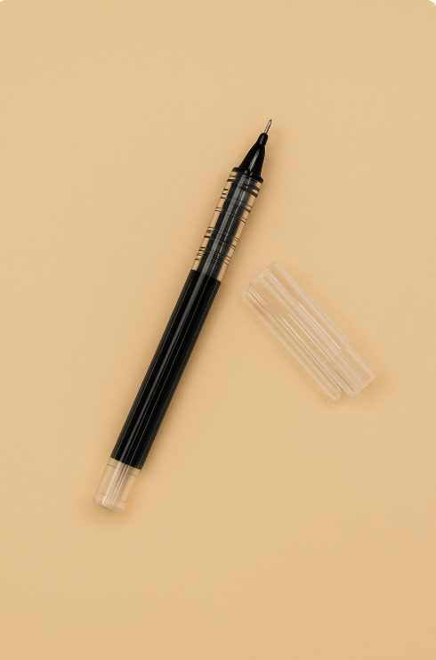 Fine Tip Black Gel Pen – 0.5mm - Note and Nib