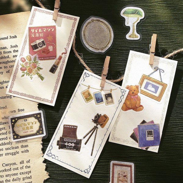 Foil - stamped Flake Stickers - Fancy Shopping Arcade - Note and Nib