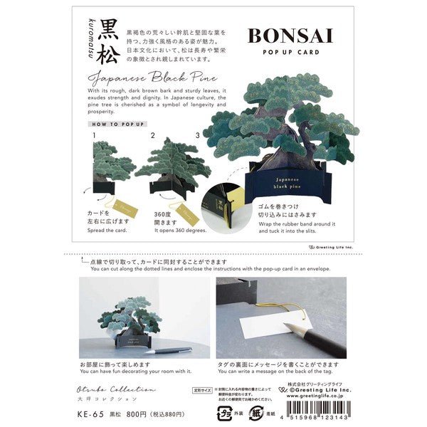 Greeting Card Bonsai - Note and Nib
