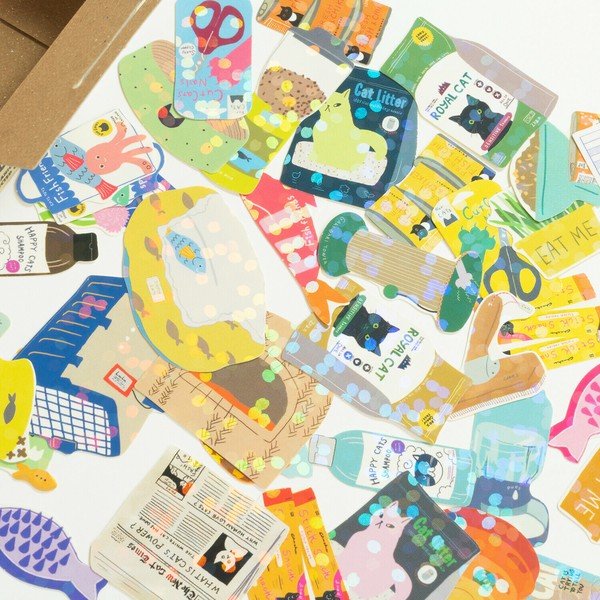 Haco Stickers Cat Supplies - Note and Nib