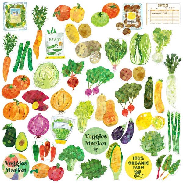 Haco Stickers Vegetable - Note and Nib