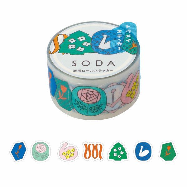 KINGJIM SODA Washi Tape - Pin badge (20mm) - Note and Nib