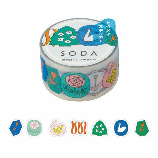 KINGJIM SODA Washi Tape - Pin badge (20mm) - Note and Nib