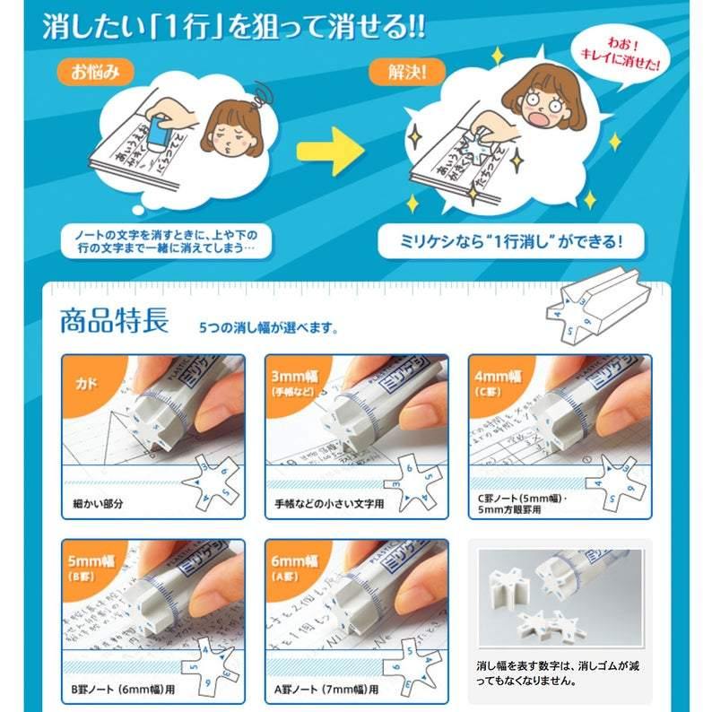 Kokuyo – Mirikeshi – Eraser - Note and Nib