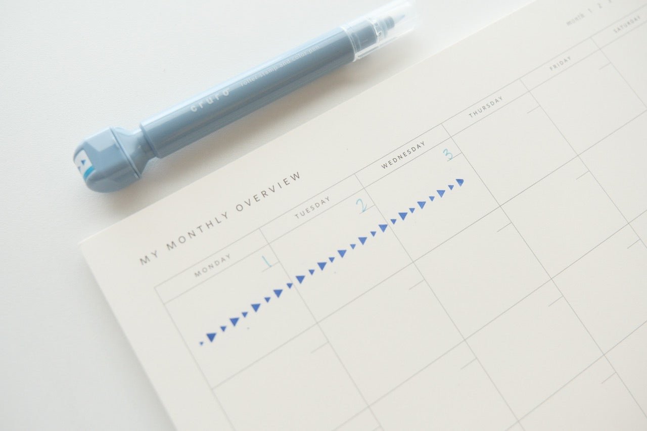 Kutsuwa Cruro Roller Stamp Pen - Note and Nib
