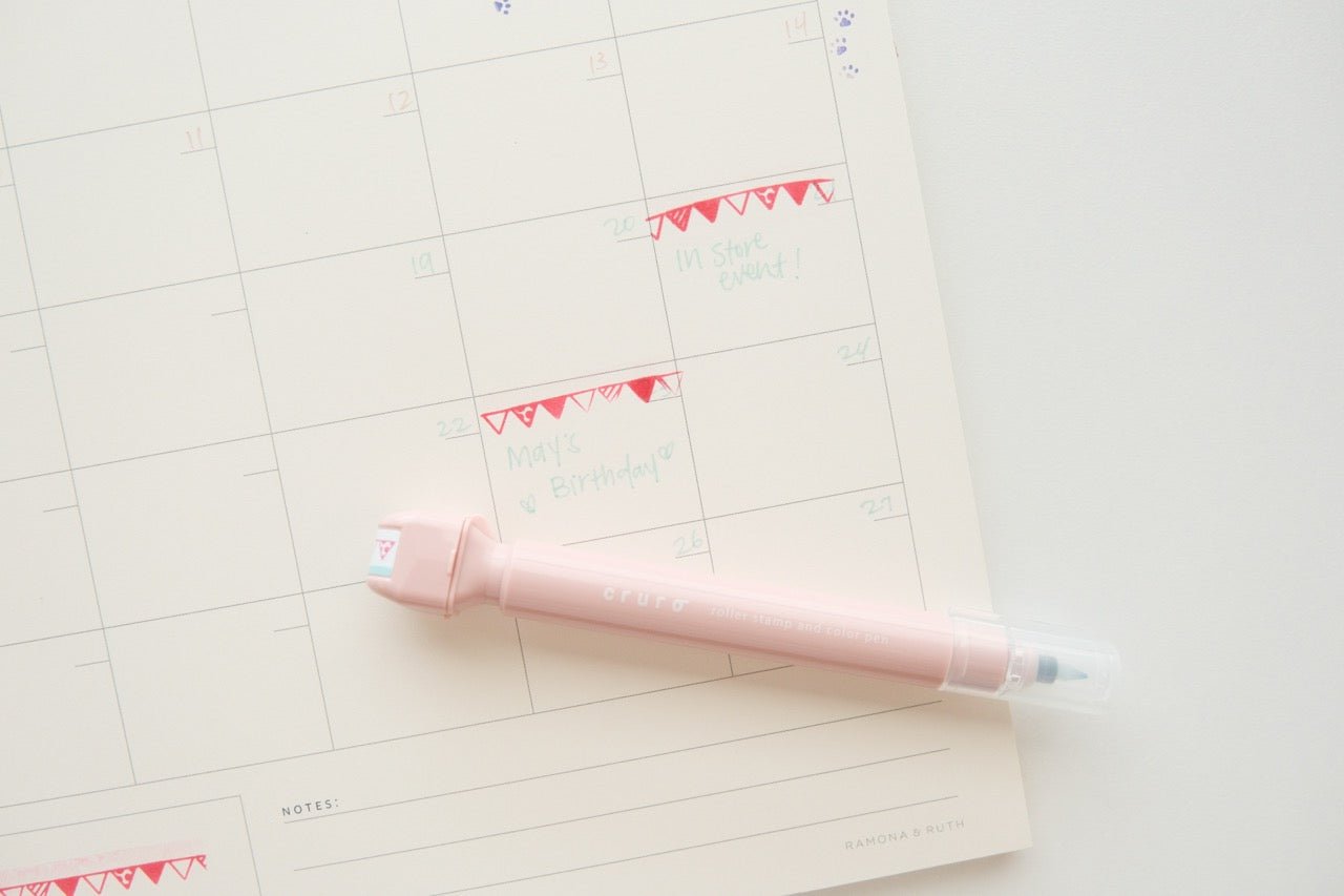 Kutsuwa Cruro Roller Stamp Pen - Note and Nib
