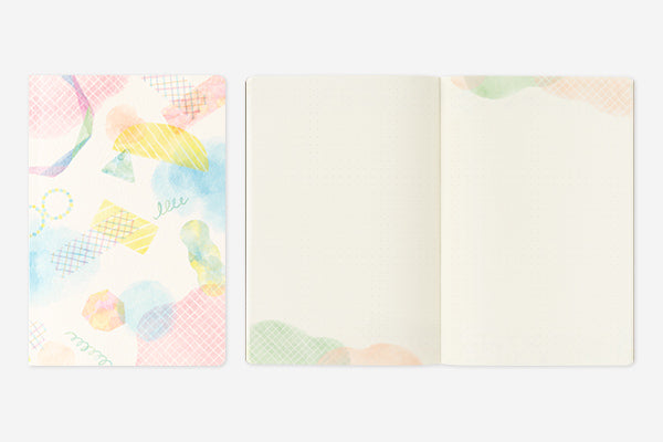 Midori Yuru Log Notebook B6 Watercolour – Cover and open notebook