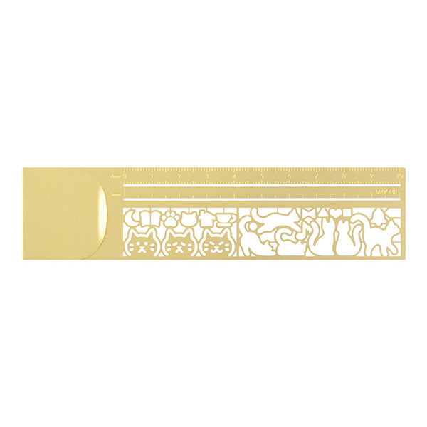 Midori Clip Ruler Cat – Cat stencil overview