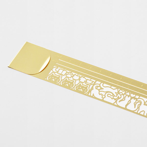 Midori Clip Ruler Cat – Angled ruler view
