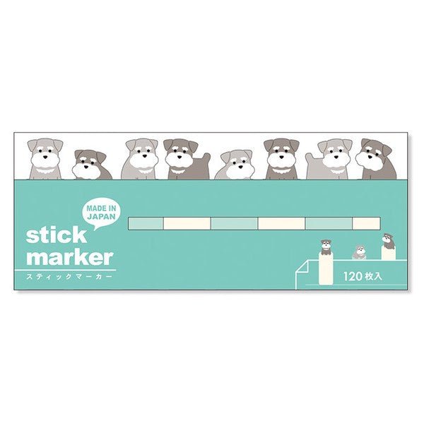 MIND WAVE Sticky Notes Page Marker Schnauzer - Note and Nib