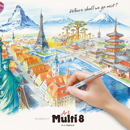 Pentel Art Multi 8 Colored Pencil - Note and Nib