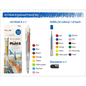 Pentel Art Multi 8 Colored Pencil - Note and Nib