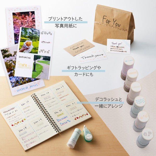 PLUS DecoRoll Decoration Roller Stamp - Note and Nib