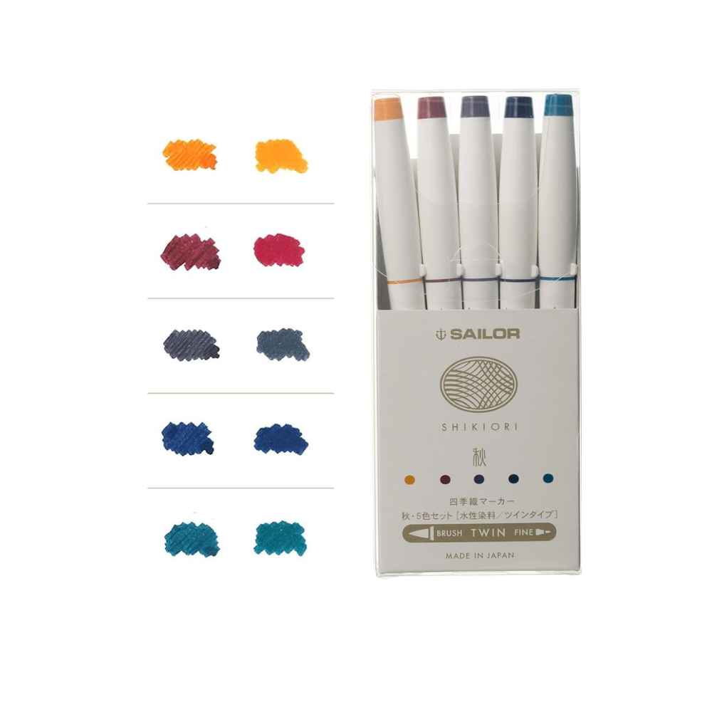 Sailor Shikiori Brush Pen Set of 5