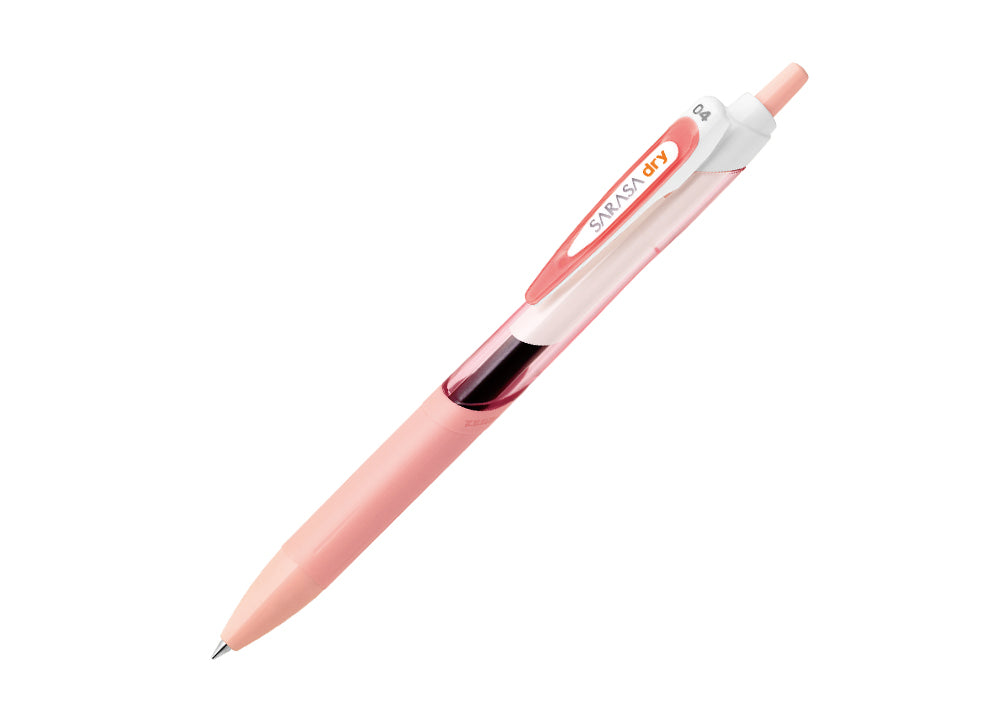 ZEBRA Sarasa Dry Soft Pink barrel - black ink / 0.4mm